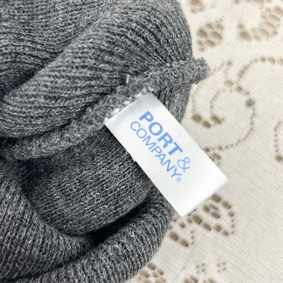 PORT & COMPANY | 🐺 Dark Gray Knit Beanie Hat - Picture 5 of 7